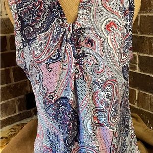 Sleeveless, Paisley Top